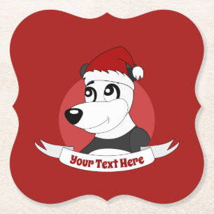 Porta-copo De Papel Desenho de Natal com papel de urso panda fofo na c