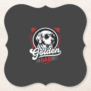 Porta-copo De Papel Desenho de Óculos de Sol Golden Dad Golden Retriev