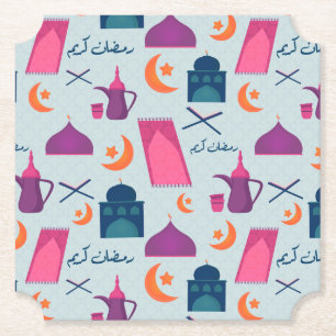 Porta-copo De Papel Desenho Islâmico Festivo do Ramadão
