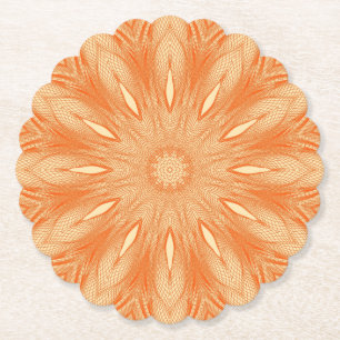 Porta-copo De Papel Desenho Laranja em Tulle Falso