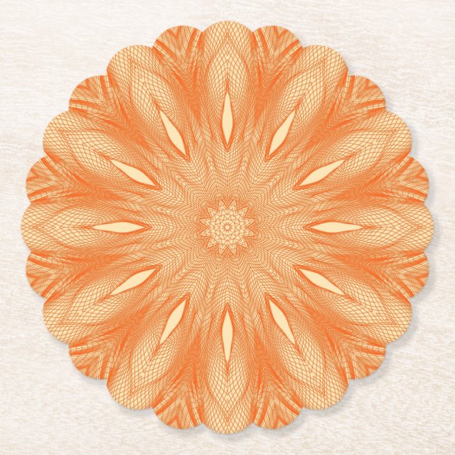 Porta-copo De Papel Desenho Laranja em Tulle Falso (Frente)
