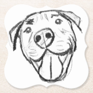 Porta-copo De Papel desenho pitbull simples amantes de cães preto bran