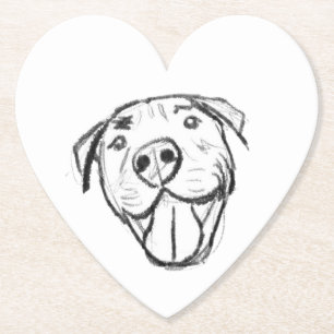 Porta-copo De Papel desenho pitbull simples amantes de cães preto bran