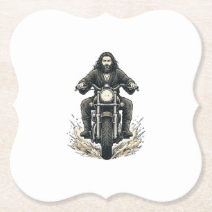Porta-copo De Papel Desenho Vetorial de Motociclista com Gravação Anti
