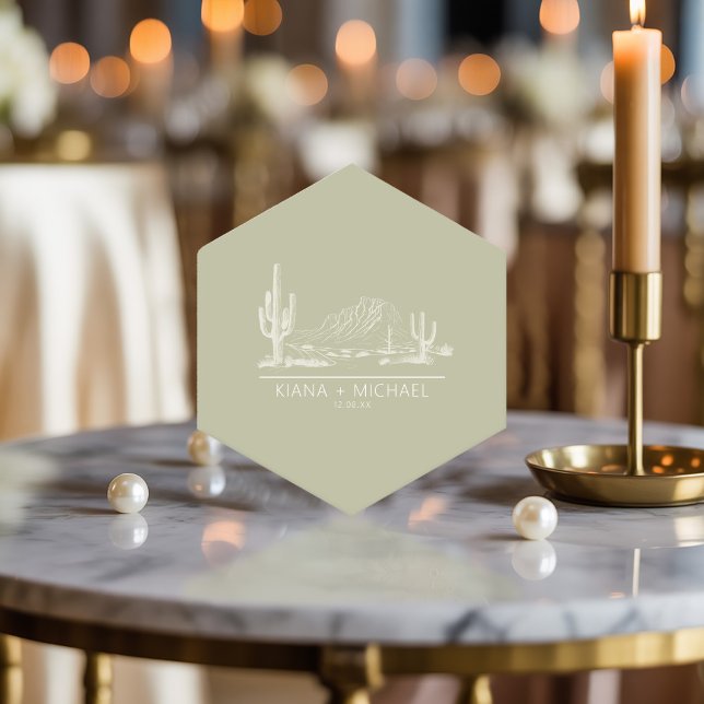 Porta-copo De Papel Desert Vibes Wedding Landscape Green ID1019 (Criador carregado)