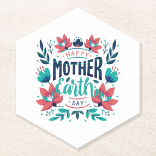 Porta-copo De Papel Design- 23184, Dia da Mãe Terra Desenhada à Mão
