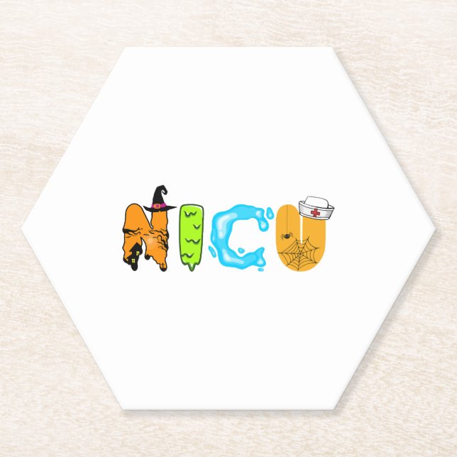 Porta-copo De Papel Design bonito de Halloween da NICU (Frente)