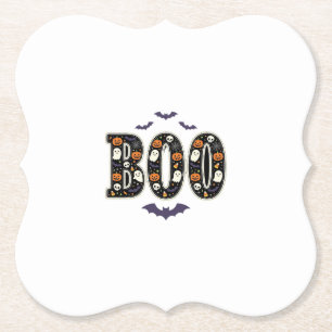 Porta-copo De Papel Design de Abóbora Fantasma Boo de Halloween Fofo