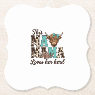 Porta-copo De Papel Design de Camisa Vaca Highland Mãe Ama Seu Rebanho