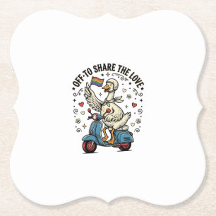 Porta-copo De Papel Design de Camisa Vintage de Amor de Patinete Funny