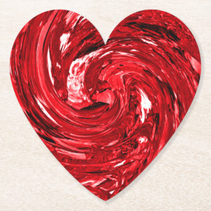 Porta-copo De Papel Design de espiral preto branco vermelho