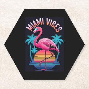 Porta-copo De Papel Design de Flamingo de Verão Vibes de Miami-63454