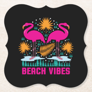 Porta-copo De Papel Design de Flamingos Rosa Vibes de Praia
