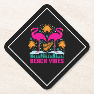 Porta-copo De Papel Design de Flamingos Rosa Vibes de Praia