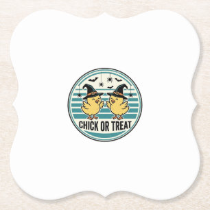 Porta-copo De Papel Design de Frangos de Halloween Vintage Chick ou Tr