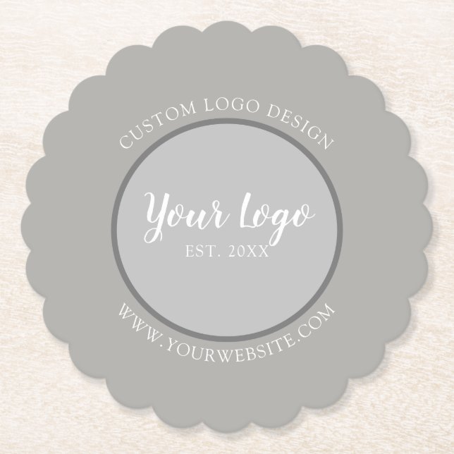 Porta-copo De Papel Design de Logo Personalizado Simples (Frente)