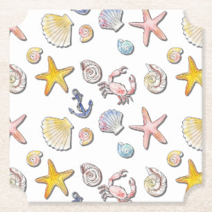 Porta-copo De Papel Design de praia simples