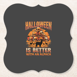 Porta-copo De Papel Design de Terror Retro Pilha de Crânio de Alpaca d