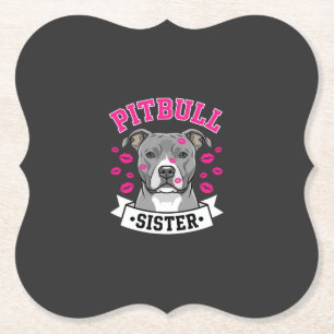 Porta-copo De Papel Design de Vetor de Amante de Cachorro Irmã Pitbull