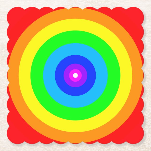 Porta-copo De Papel Design do círculo arco-íris-40686 (Frente)