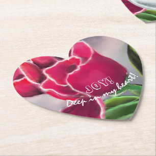 Porta-copo De Papel Design Floral de Presente, Personalizar Tipografia