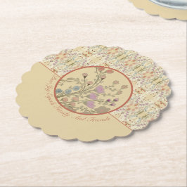 Porta-copo De Papel Design Floral E Padrão