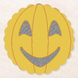 Porta-copo De Papel Design Halloween Laranja Cheio de Pumpkin