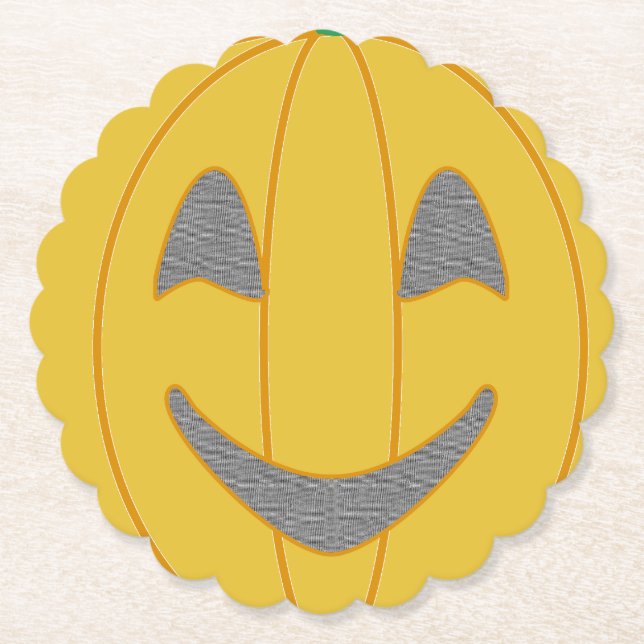 Porta-copo De Papel Design Halloween Laranja Cheio de Pumpkin (Frente)
