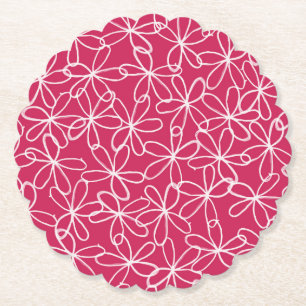 Porta-copo De Papel Design Rico Rosa E Branco