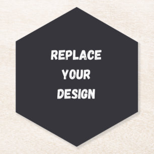 Porta-copo De Papel Design simples preto personalizado Adicionar foto