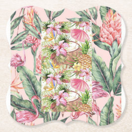 Porta-copo De Papel Dessous-de-verre en papier flowers