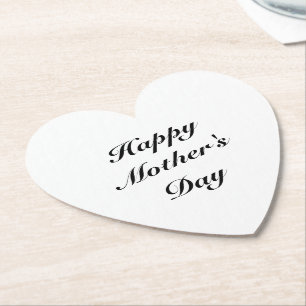 Porta-copo De Papel Dia de as mães preto branco, roteiro elegante