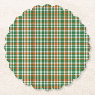 Porta-copo De Papel Dia de São Patrick Irlanda Bandeira colorido gingh