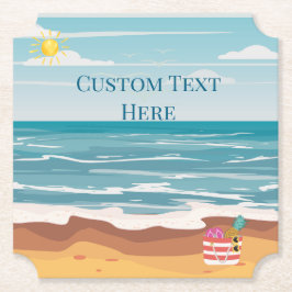 Porta-copo De Papel Dia na praia