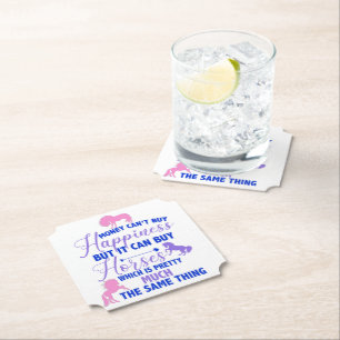 Porta-copo De Papel Dinheiro Pode Comprar Cavalos Rosa Púrpura