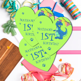 Porta-copo De Papel Dinossauro de Paw Verde Azul, Bonito, Era Festa de