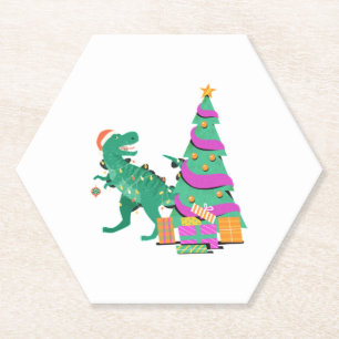 Porta-copo De Papel dinossauro engraçado t rex- christmas dinossauro r