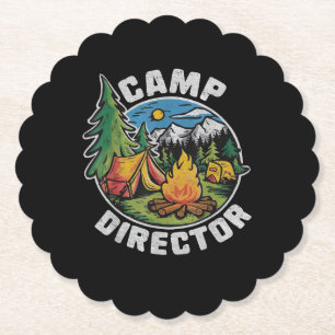 Porta-copo De Papel Diretor de Acampamento Retro Camping Acampamento d