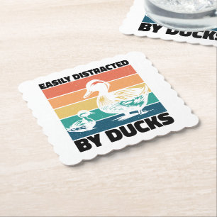 Porta-copo De Papel Distraído Facilmente Por Patos Sobre O Amor Legal 