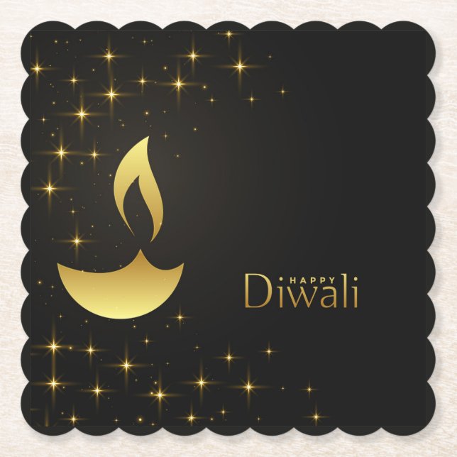 Porta-copo De Papel Diwali com Diya (Frente)