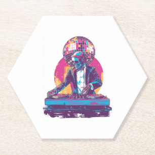 Porta-copo De Papel DJ de Casamento Caveira � Esqueleto de Festa Forma