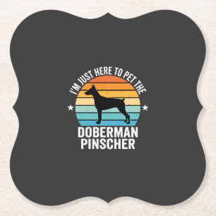 Porta-copo De Papel Dobermann Retro acariciar