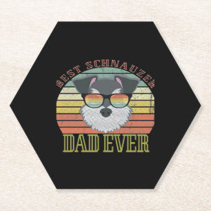 Porta-copo De Papel Dog Vintage Melhor Pai Schnauzer Nunca Tshirt Pais