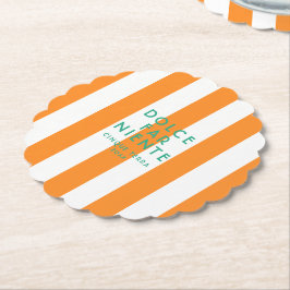 Porta-copo De Papel Dolce Far Niente Cinque Terra Orange Cabana Stripe