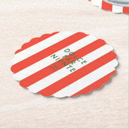 Porta-copo De Papel Dolce Far Niente Itália Red Cabana Stripes