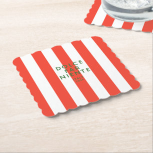 Porta-copo De Papel Dolce Far Niente Itália Red Cabana Stripes