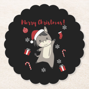 Porta-copo De Papel Donkey Christmas Donkeys Animais de inverno