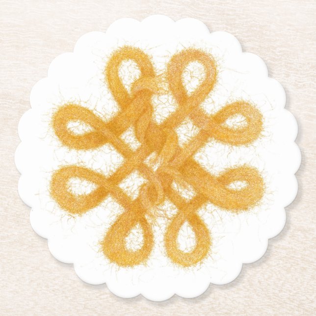 Porta-copo De Papel DOURADAS Portas copos de papel redondas, dimension (Frente)