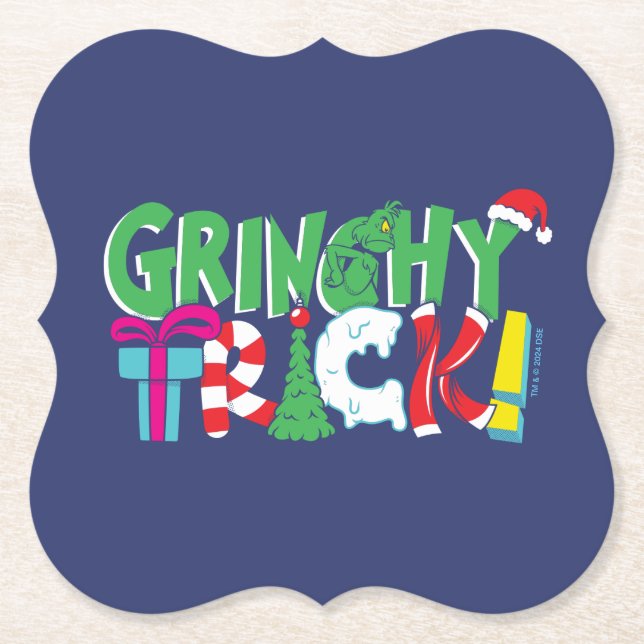 Porta-copo De Papel Dr. Seuss | Truque de Grinchy (Frente)