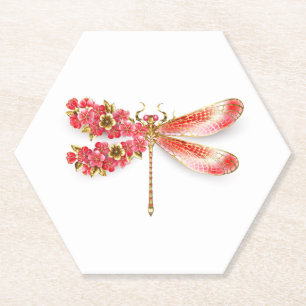 Porta-copo De Papel Dragonfly com joalheria sakura